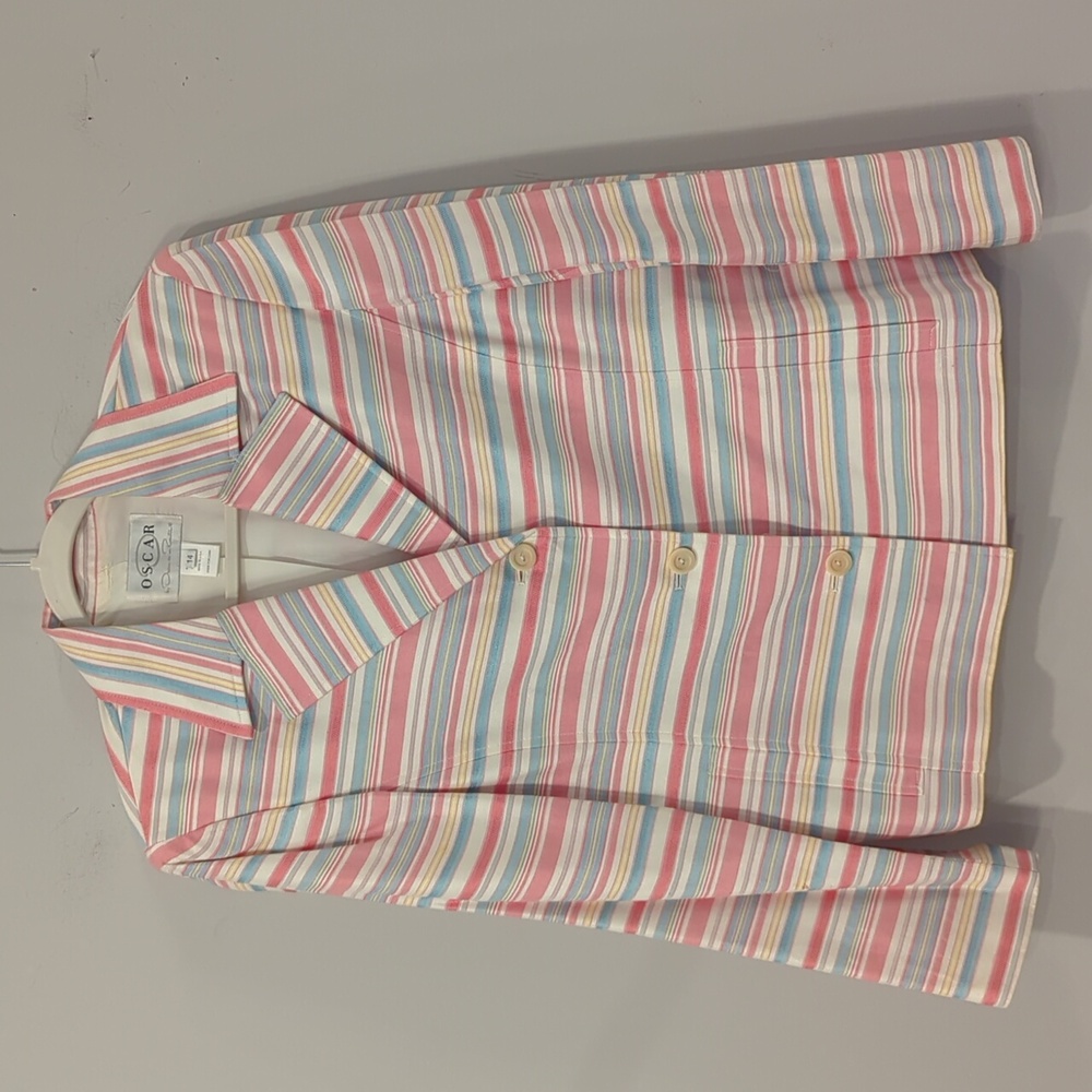 Oscar de la Renta Striped Blazer‎ size 14